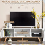 Interior del armario del mueble de TV con espacio de almacenaje