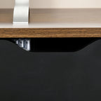 Dos cajones con tiradores integrados recortados del mueble de TV