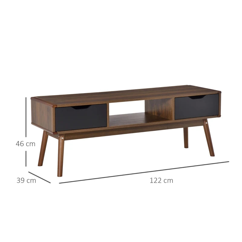 Esquema de medidas del mueble de TV: 122x39x46 cm
