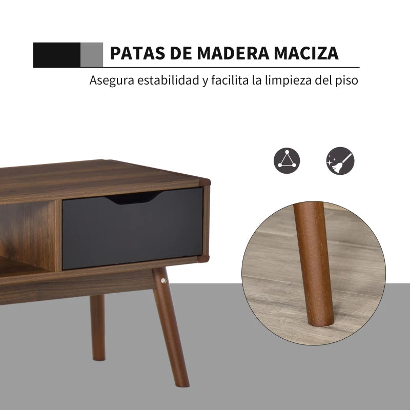 Patas altas de madera de pino maciza que facilitan la limpieza del suelo