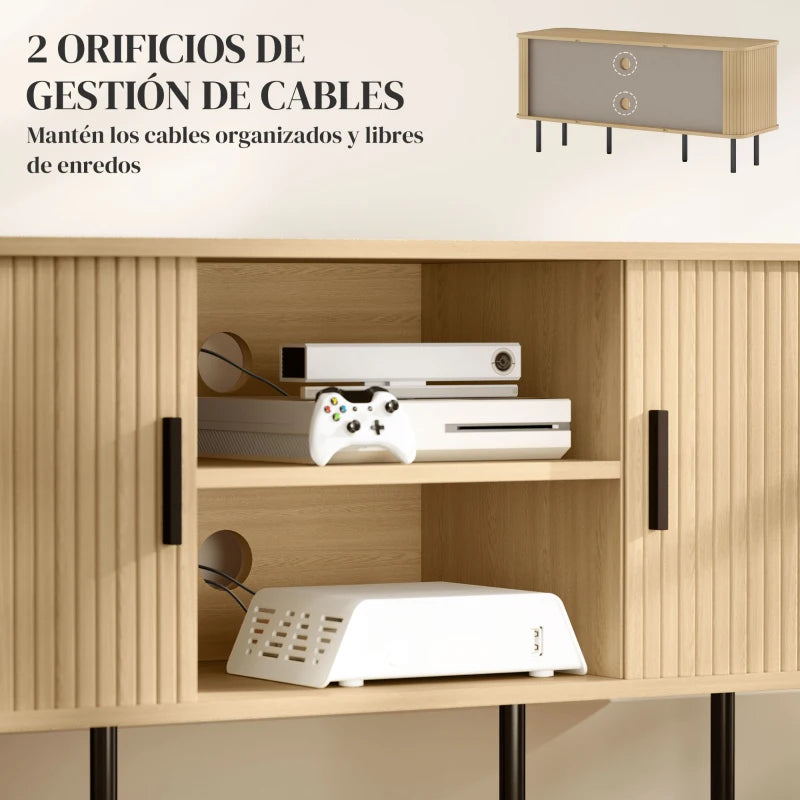 Orificios pasacables que mantienen los cables organizados