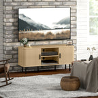  Mueble de TV Mueble TV Deneb en un salón con televisor de 55 pulgadas