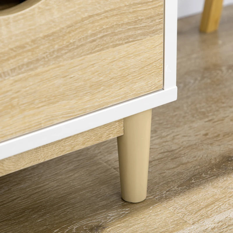 Patas de madera maciza y base elevada del mueble de TV