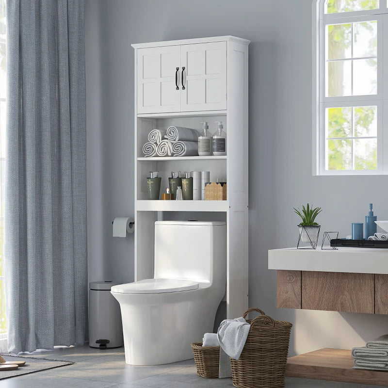Mueble sobre inodoro Urueña en un baño moderno y ordenado