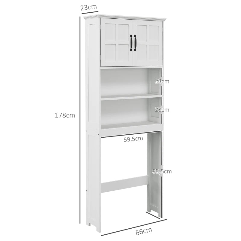 Diagrama de medidas del mueble sobre inodoro Urueña en centímetros