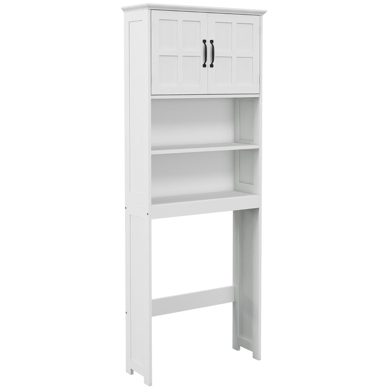 Mueble sobre inodoro Urueña en blanco instalado encima del WC