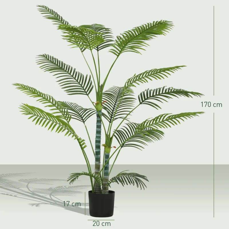 Esquema de medidas de la palmera artificial: Ø20 x 170 cm
