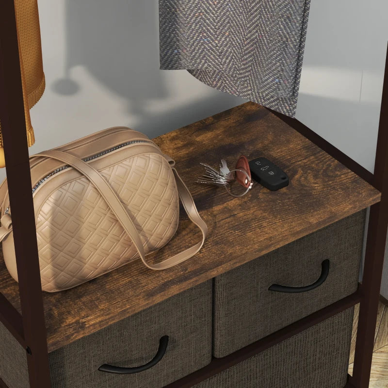 Estantes de almacenamiento del perchero Frêne con cajas y accesorios