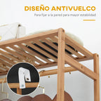 Sistema antivuelco para fijar el perchero a la pared