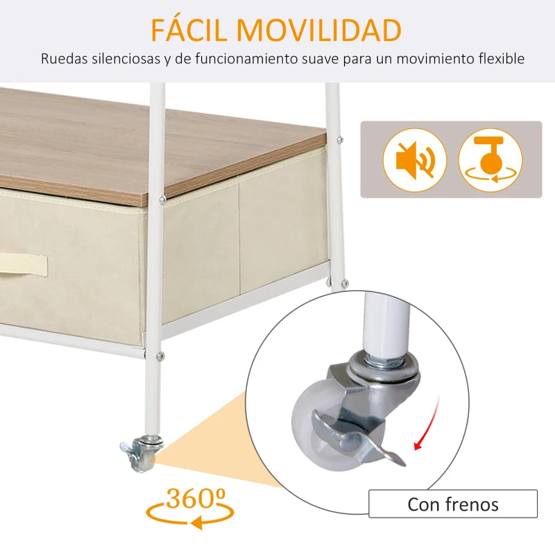 Detalle de las ruedas giratorias con freno
