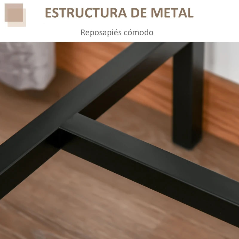 Estructura metálica negra de la mesa de bar Malmö
