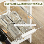Botellero y cesta extraíble de la mesa de bar Provenza