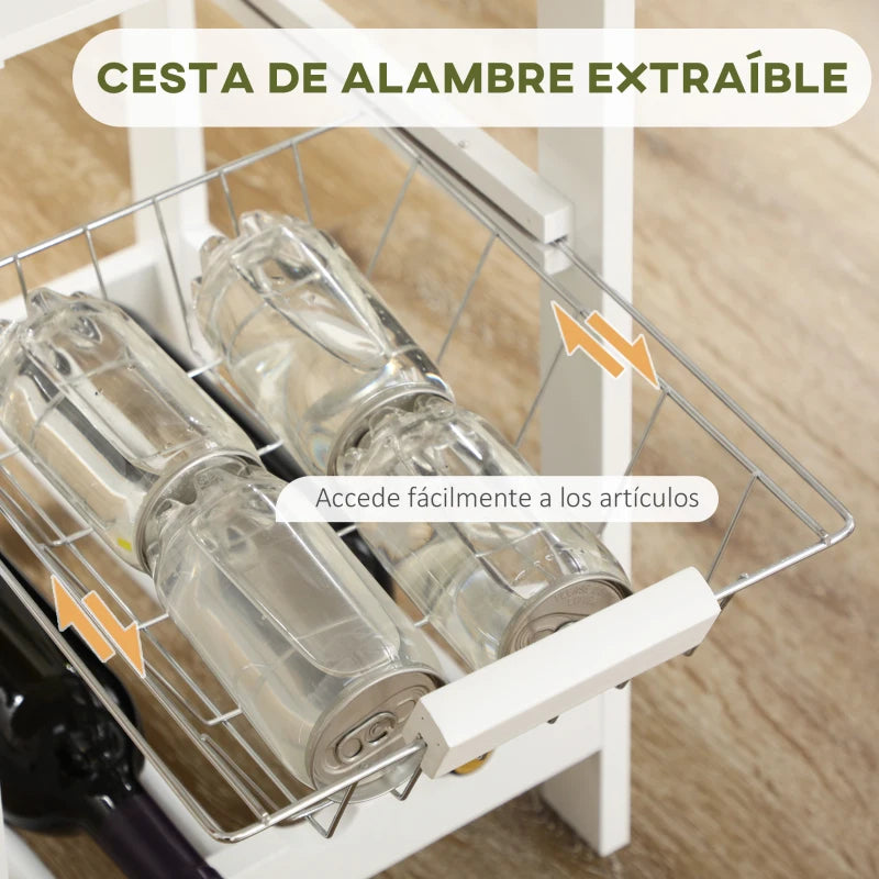 Botellero y cesta extraíble de la mesa de bar Provenza