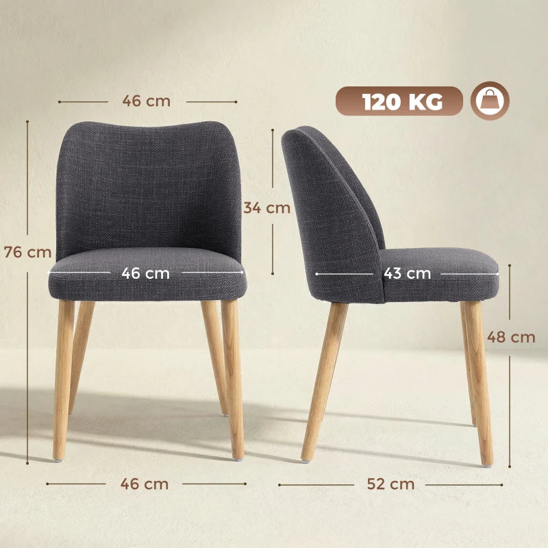 Diagrama de medidas de la silla de comedor Fika con dimensiones en centímetros