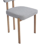 Silla de bouclé gris Lana en un salón de estilo japandi