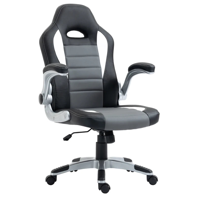Silla de oficina ergonómica Nantes en gris en un escritorio de trabajo