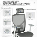 Reposabrazos 3D ajustables en altura, profundidad y giro