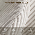 Detalle del tejido de pana suave de la silla Trier