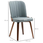 Diagrama con las medidas de la silla de comedor de 47,5x57x85 cm