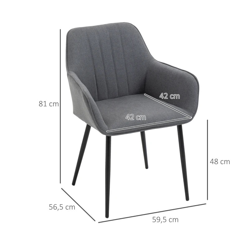 Diagrama de medidas de la silla de comedor Ashford con dimensiones en centímetros