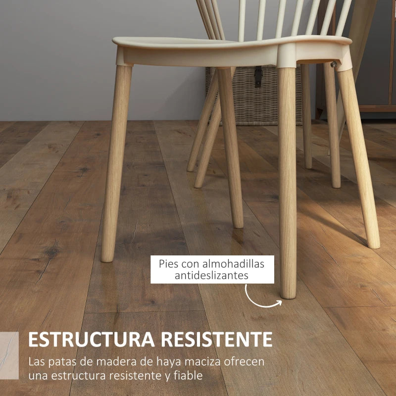 Patas inclinadas de madera de haya de la silla de comedor Björk
