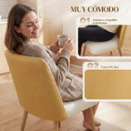 Detalle de la tela efecto lino del asiento de la silla de comedor Cannage