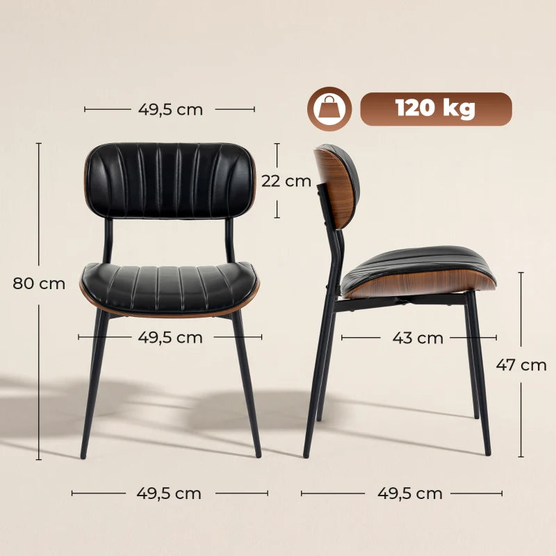 Vista lateral de la silla de comedor Falkenberg que muestra la curvatura del respaldo