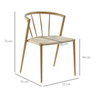 Diagrama de medidas de la silla de comedor Halden con dimensiones en centímetros