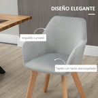 Vista lateral de la silla de comedor Reinhardt que muestra la curvatura del respaldo