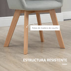 Patas de madera de caucho de la silla de comedor Reinhardt
