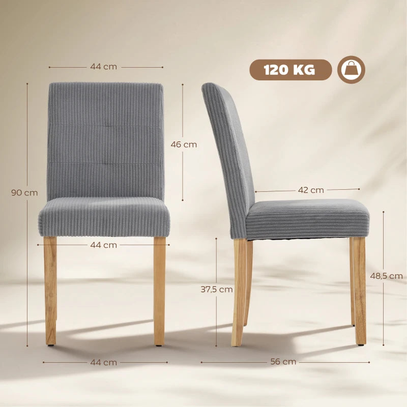 Diagrama con las medidas de la silla de comedor de 44x56x90 cm