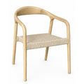Sillón Nudo en madera de haya natural con asiento de cuerda natural