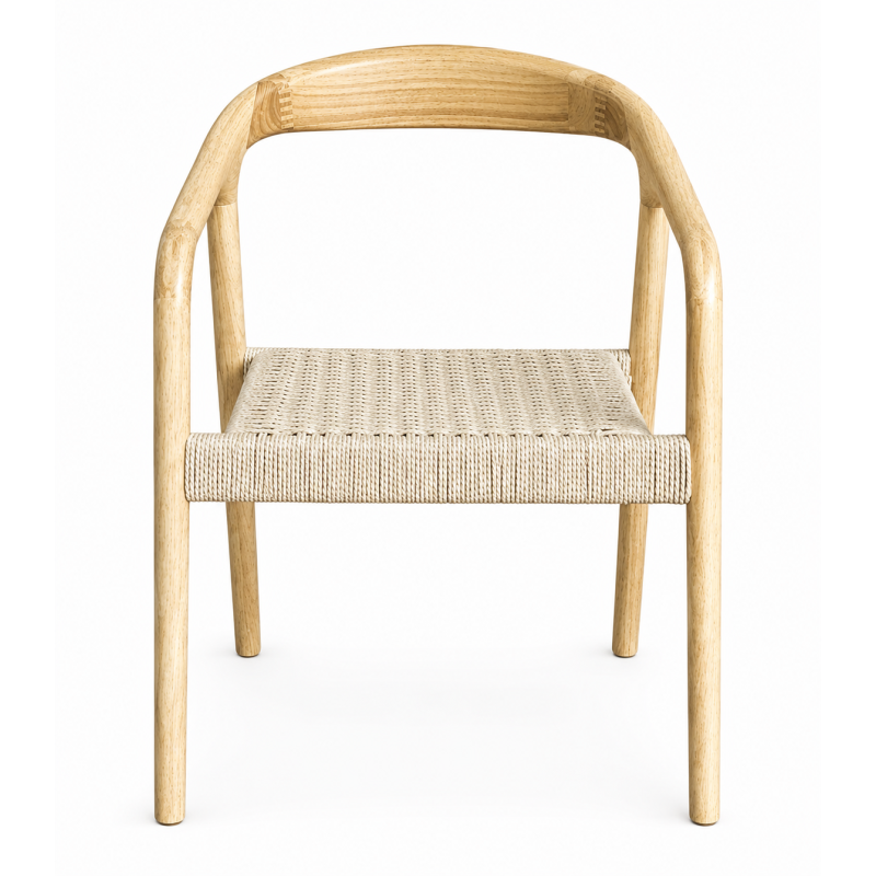 Detalle de la madera de haya con barniz natural