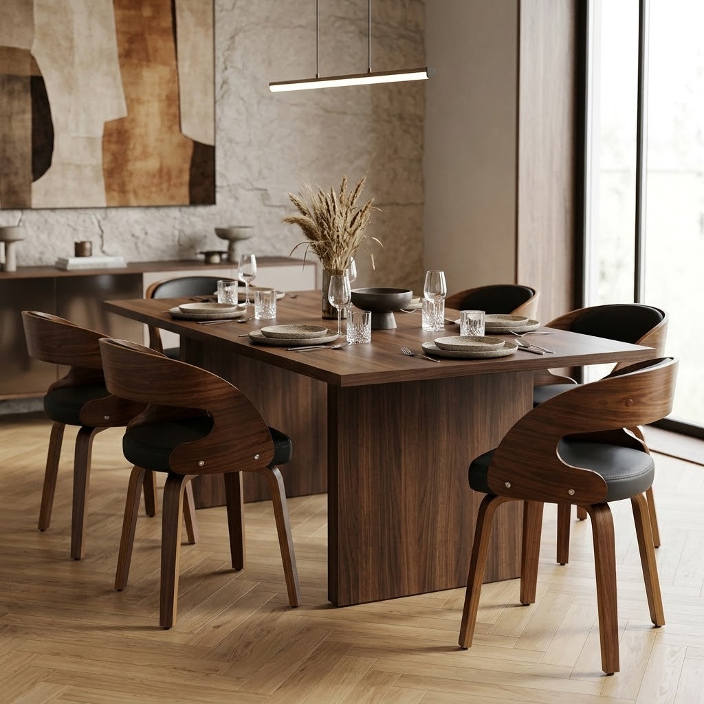 Sillones Ónix alrededor de una mesa en un comedor moderno