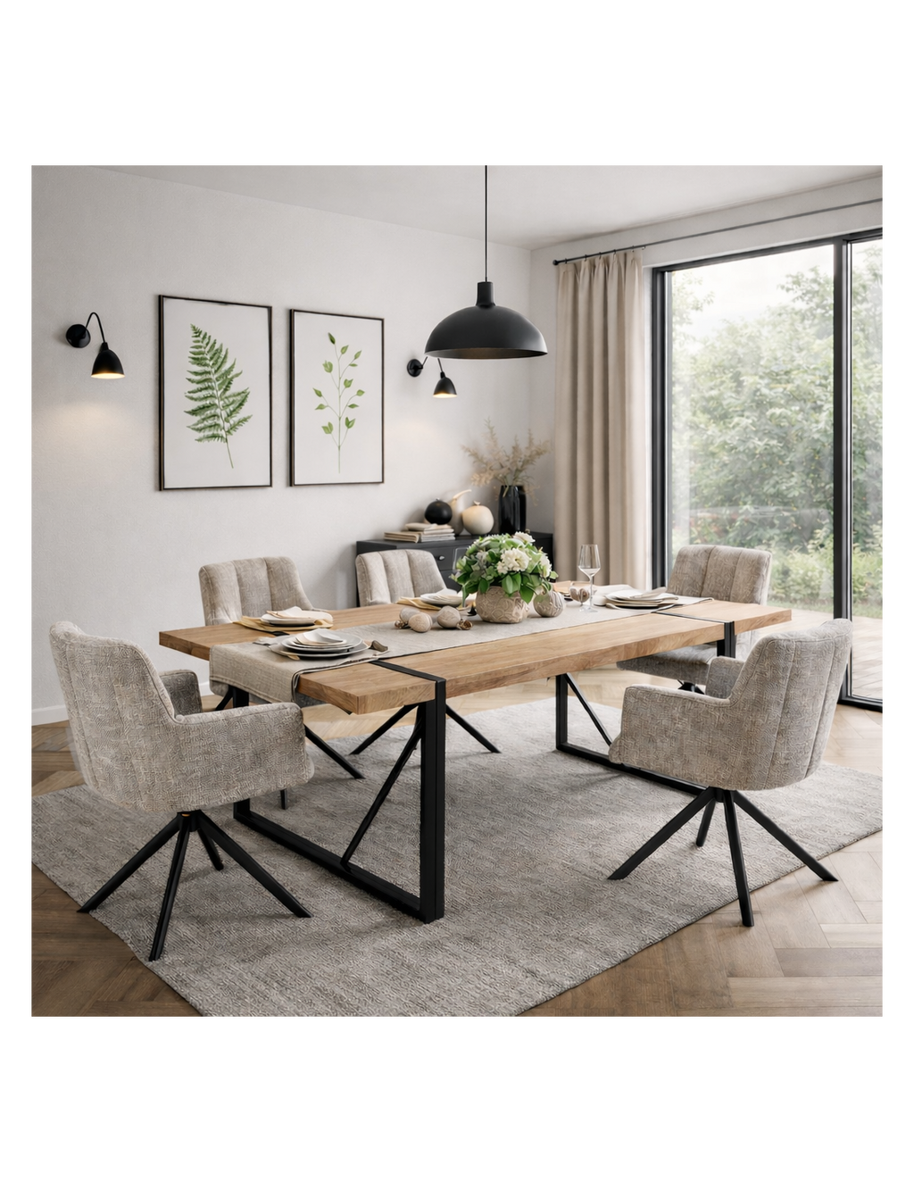 Sillones giratorios Órbita alrededor de una mesa de comedor