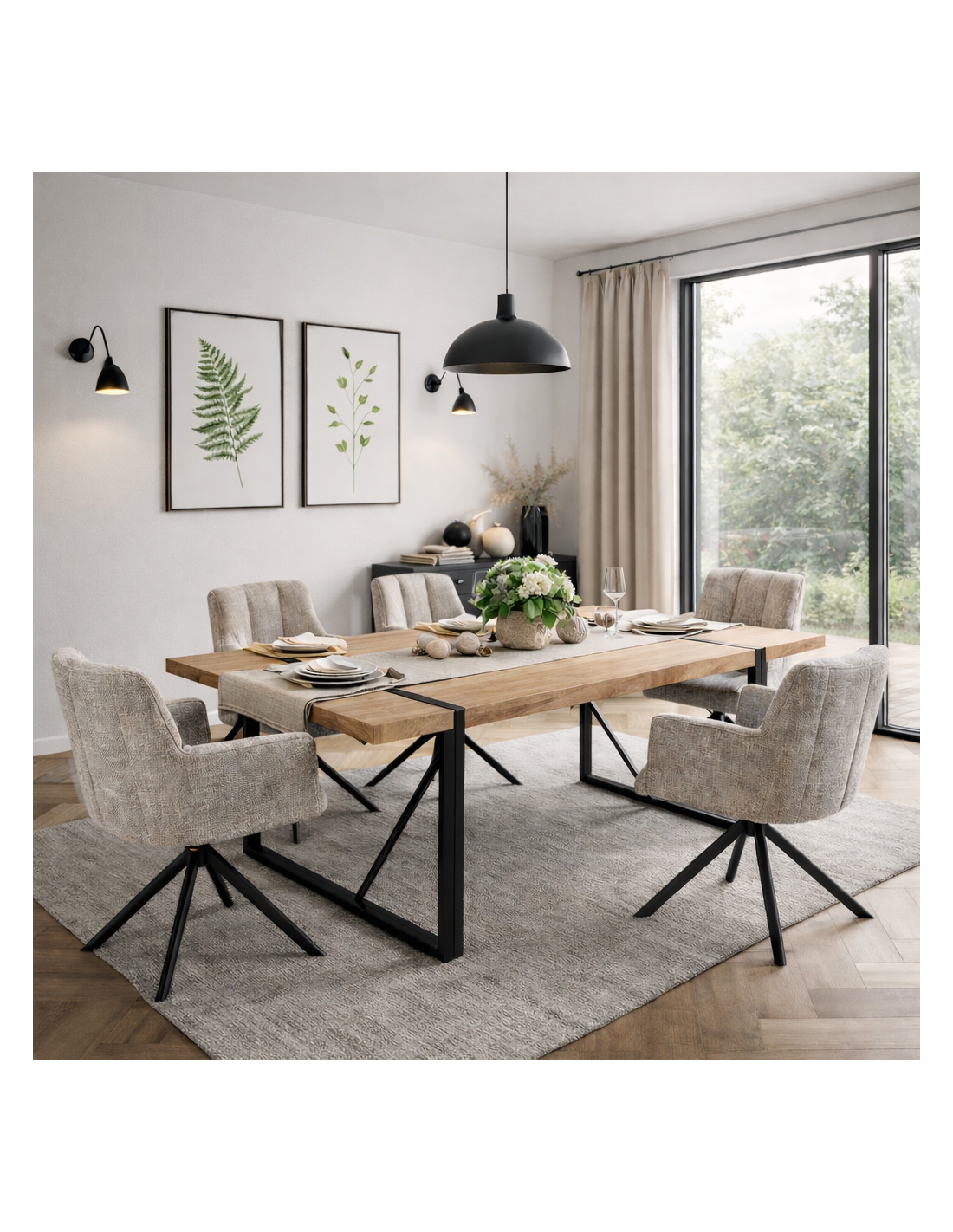 Sillones giratorios Órbita alrededor de una mesa de comedor