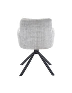 Sillón giratorio gris Órbita en un salón moderno
