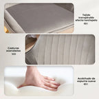 Asiento acolchado de terciopelo gris del taburete Ascot