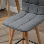 Asiento acolchado de tacto lino del taburete Celle