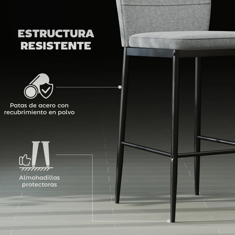 Patas de acero negro con recubrimiento en polvo del taburete Menton