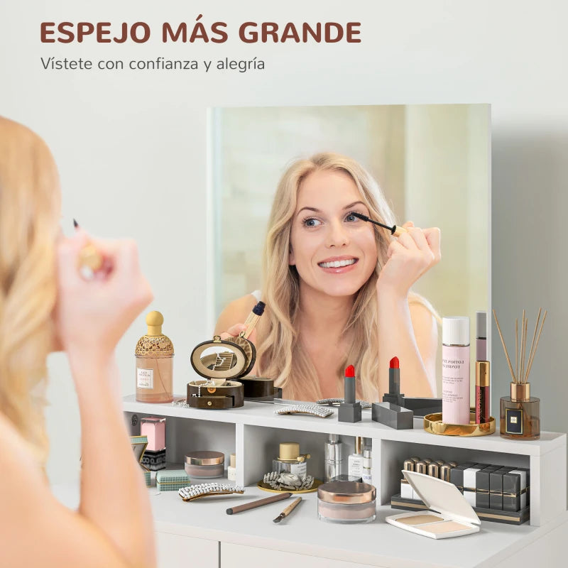 Detalle del diseño minimalista y líneas limpias del tocador Vejle