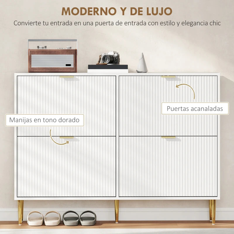 Zapatero Elowen con compartimentos abatibles abiertos