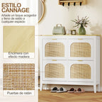Detalle del trenzado de rejilla estilo cannage