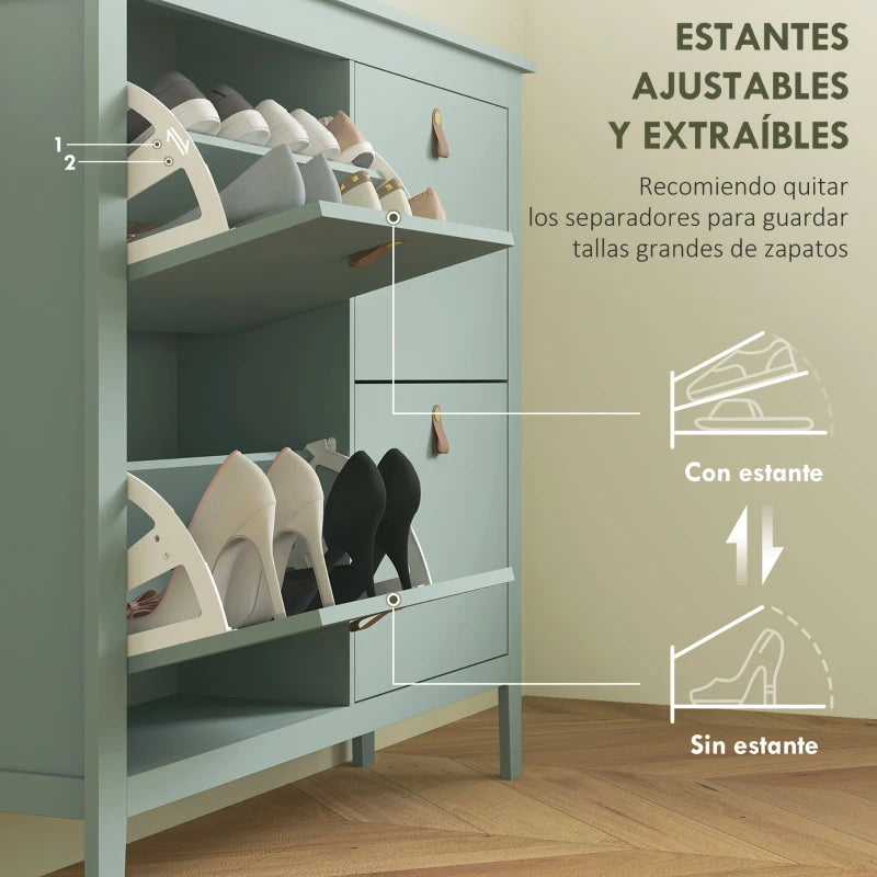 Divisores ajustables de dos niveles del zapatero Wakaba